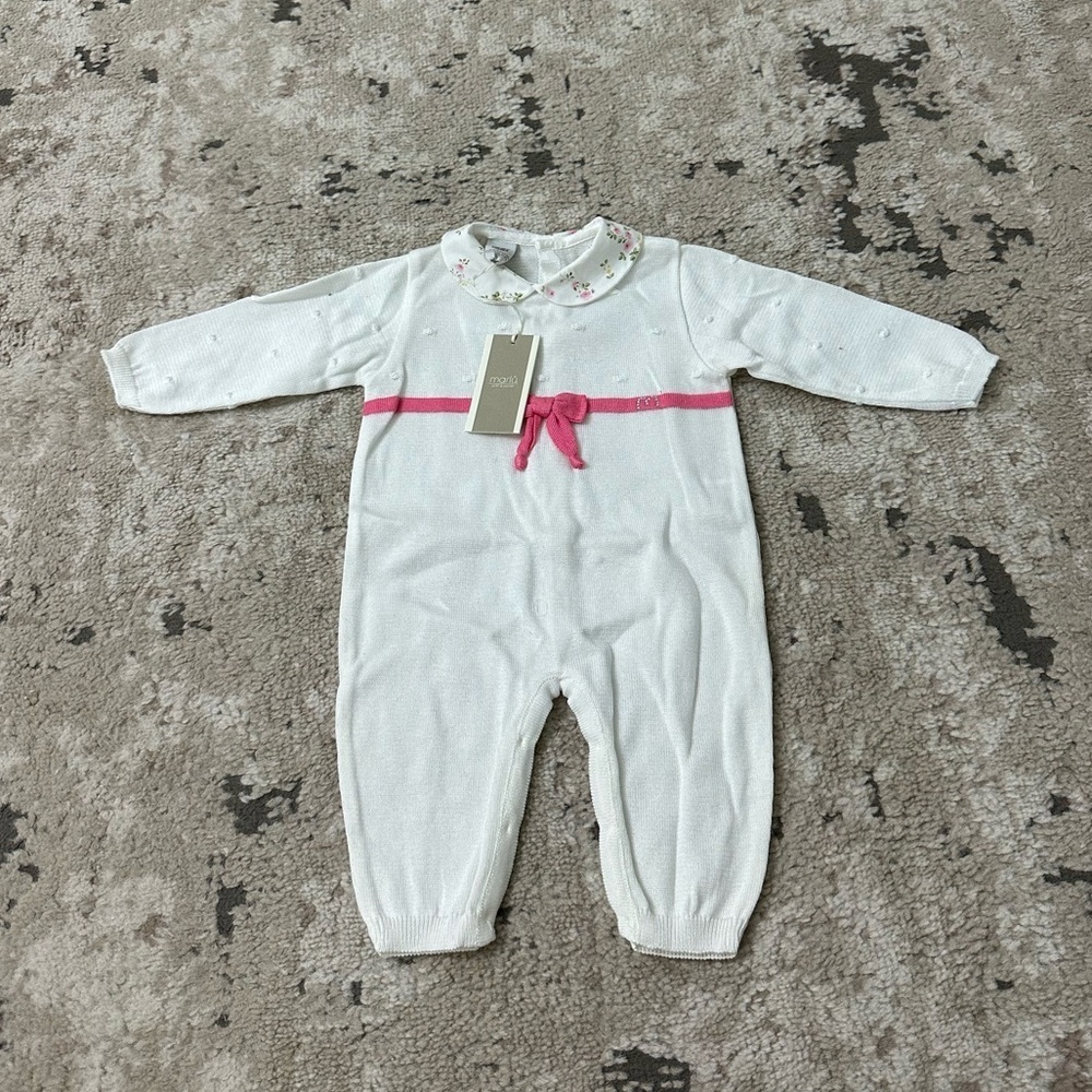 Marlu Baby Girl Knit One Piece Size 12 Months NWT